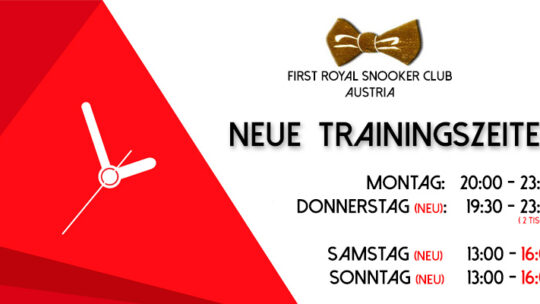 Erweiterte Trainingszeiten