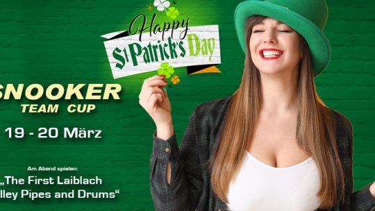St Patricks Day Snooker Team Cup, Anmeldung geöffnet.
